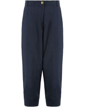 Pinko Pants Made Of Wool Blend - Blue