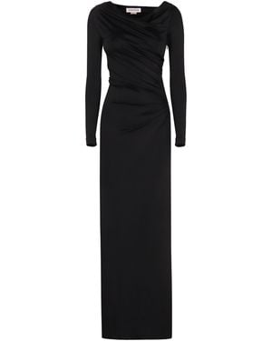 Victoria Beckham Draped Jersey Gown - Black