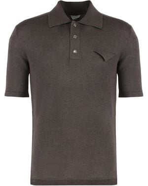 Bottega Veneta Polo in cotone e lino - Grigio