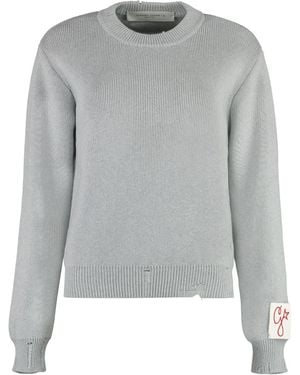Golden Goose Chic Distressed Cotton Jumper - Grey