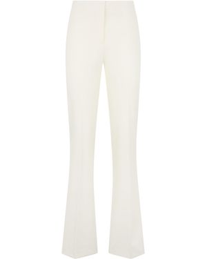 Pinko Hulka Flared Viscose Trousers - White
