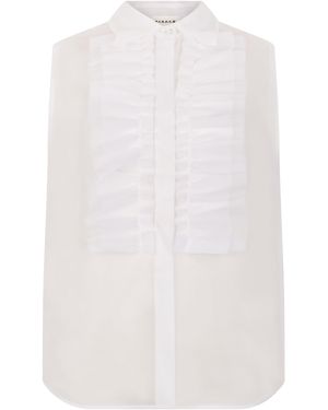 P.A.R.O.S.H. Sleeveless Silk Shirt - White