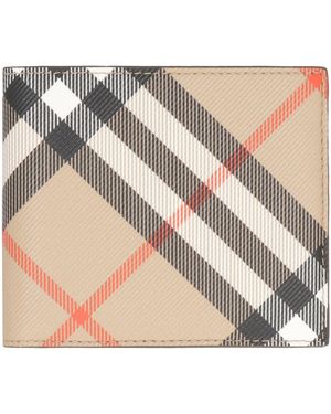 Burberry Portafoglio in motivo Check - Neutro