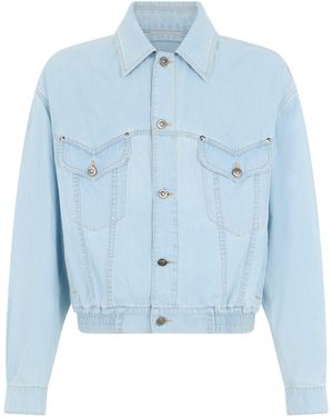 Versace Cropped Jacket - Blue
