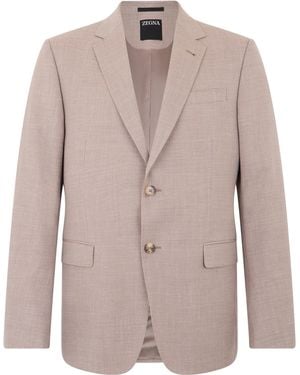 ZEGNA Single-Breasted Blazer - Pink