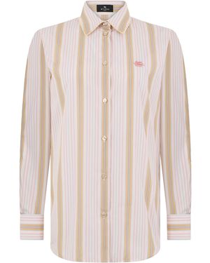 Etro Cotton Striped Shirt - Pink