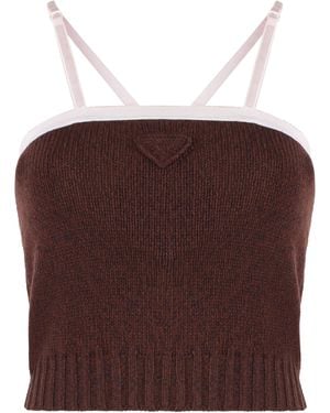 Prada Top in lana e cachemire - Viola