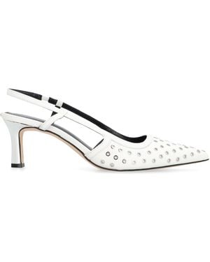 MICHAEL Michael Kors Alora Leather Slingback Court Shoes - White
