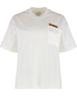 Bottega Veneta T-shirt girocollo in cotone - Bianco