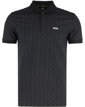 BOSS Polo in cotone - Nero