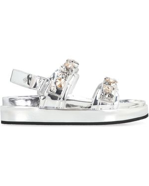 Tory Burch Sandali Kira in vernice - Bianco