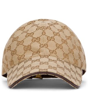 Gucci Cappello in tela di cotone GG - Neutro
