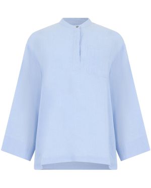 Max Mara S Max Mara Linen Blouse - Blue
