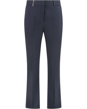 Peserico Cotton Trousers - Blue