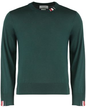 Thom Browne Jumper With Round Neck - Green