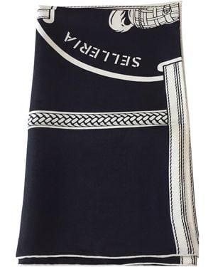 Fendi Silk Scarf - Blue