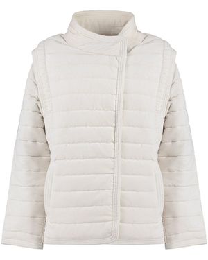 Isabel Marant Ecru Padded Jacket With Removable Sleeves For - White