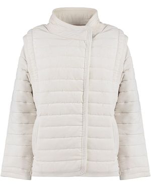 Isabel Marant Ecru Padded Jacket With Removable Sleeves For - White