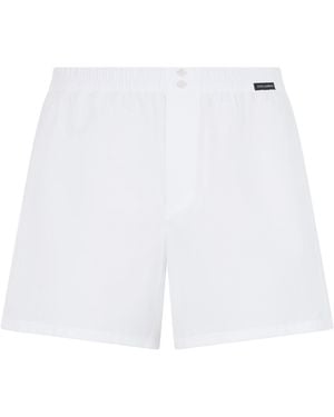 Dolce & Gabbana Cotton Poplin Boxer - White