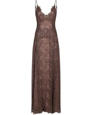 Alberta Ferretti Lace Dress - Brown