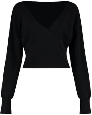 P.A.R.O.S.H. Lime Wool And Cashmere Jumper - Black