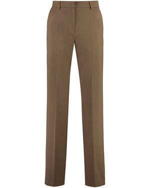 PT01 Ambra Wool Blend Trousers - Brown