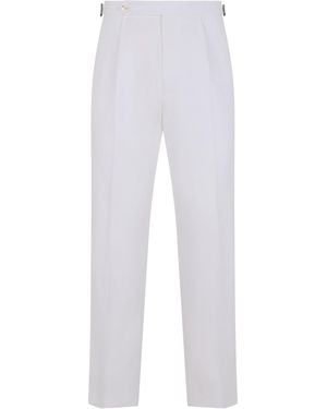 BOSS Classic Tapered Fit Trousers - White
