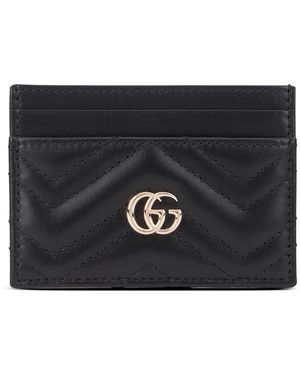Gucci Leather Wallet Gg Marmont Calf Skin & Purses - Black