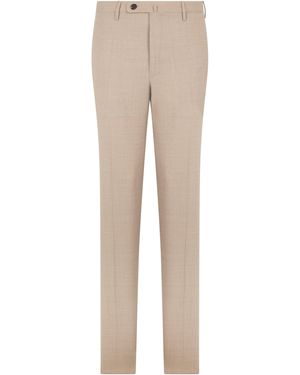 Slowear Slim Linen Trousers - Natural