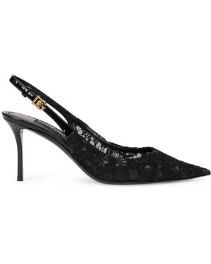 Dolce & Gabbana Slingback in pizzo - Nero