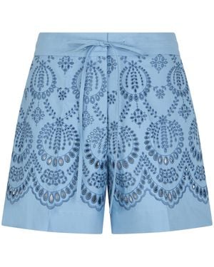 P.A.R.O.S.H. Cotton Shorts - Blue
