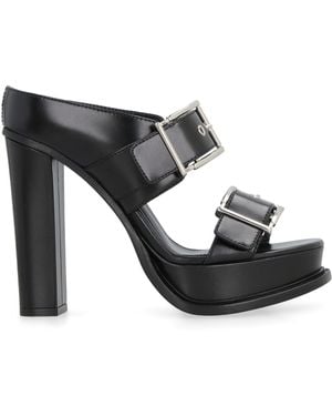 Alexander McQueen Leath S.Leath Sandals - Black