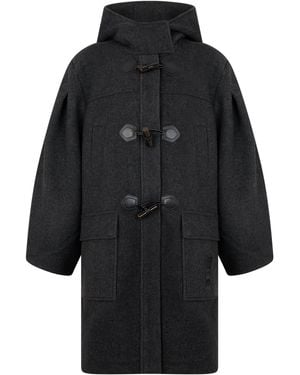 Ganni Coat With Loops - Black