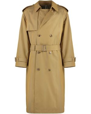 Burberry Gabardine Trench Coat - Natural