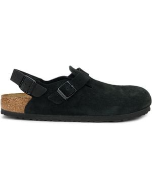 Birkenstock Boston Clogs With Strap - Black
