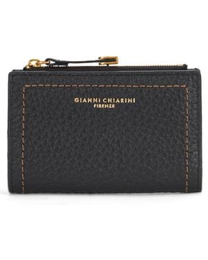 Gianni Chiarini Hammered Leather Wallet - Black