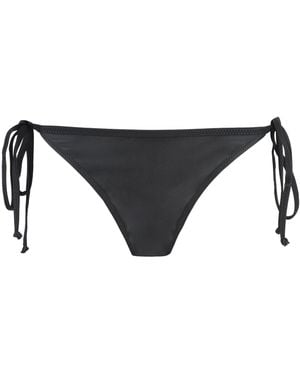 Ganni Slip bikini con laccetti - Grigio