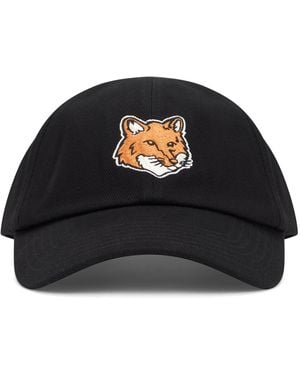 Maison Kitsuné Cappello da baseball con ricamo - Nero