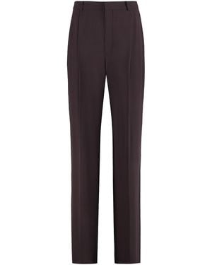 Saint Laurent Pantaloni in crêpe - Blu