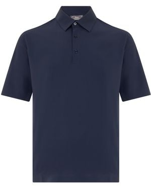 Herno Short Sleeve Polo - Blue