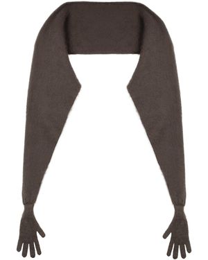 Moschino Mohair Cape Coat - Black
