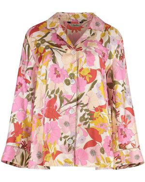 Max Mara Alan Printed Silk Shirt - Red