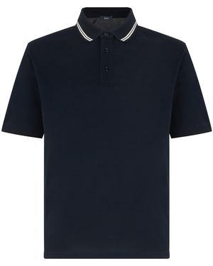 Herno Polo Shirt With Short Sleeves - Blue