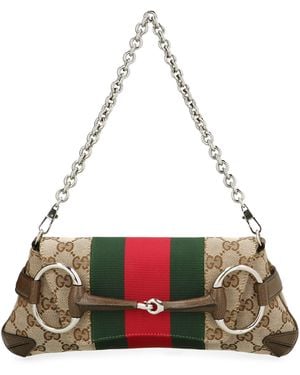 Gucci Borsa a spalla Horsebit Chain piccola - Rosso