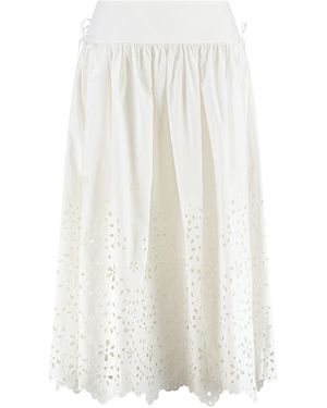 Self-Portrait Embellished Skirt - White