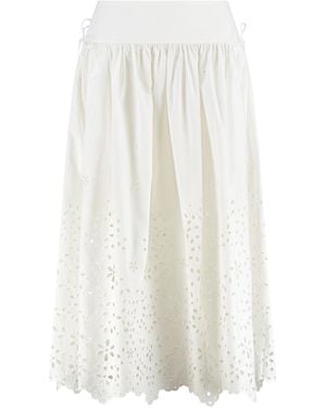 Self-Portrait Embellished Skirt - White
