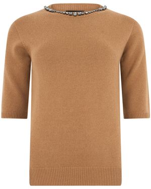 Fabiana Filippi Short-Sleeve Shirt - Brown