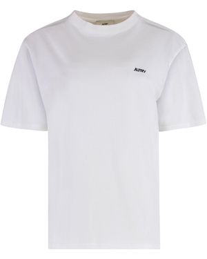 Autry Logo Cotton T-Shirt - White