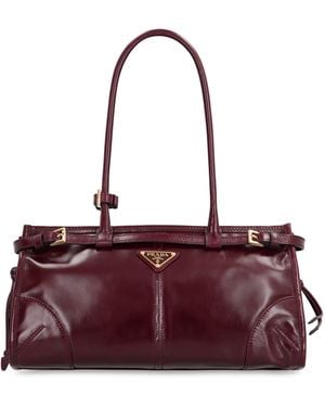Prada Borsa a mano Bonnie medium in pelle - Rosso