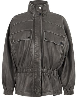Pinko High Collar Jacket - Gray